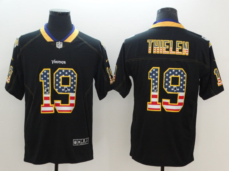 Men's Minnesota Vikings Adam Thielen #19 Black Game Jersey1 football jersey product view 1
