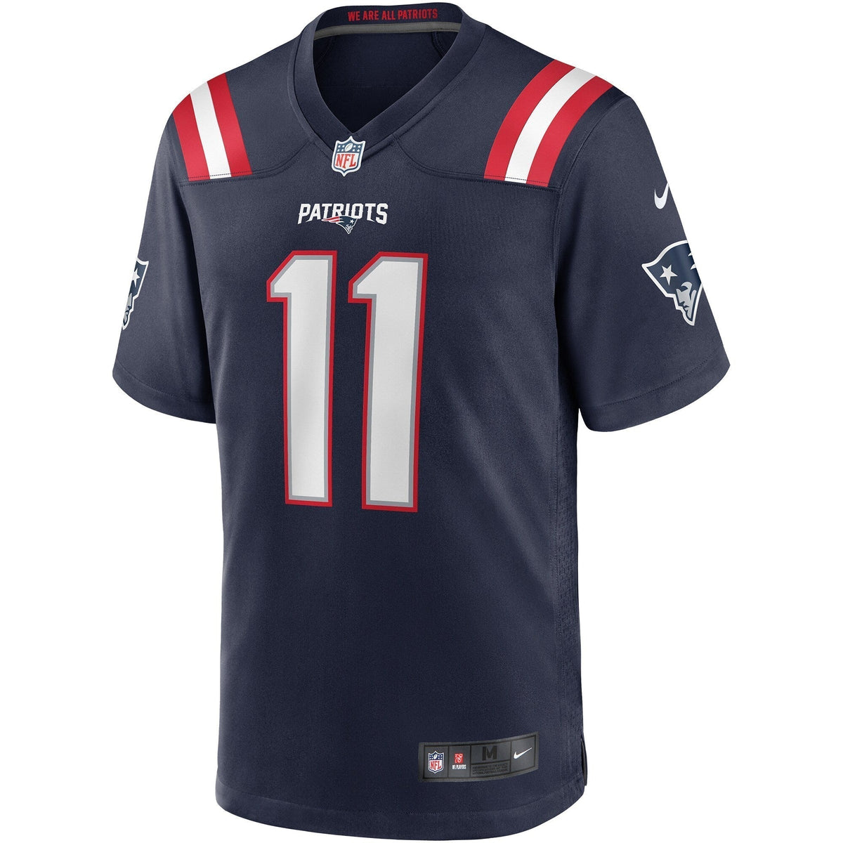 Drew Bledsoe New England Patriots Nike Game Retired Jersey - Navy football jersey product view 2