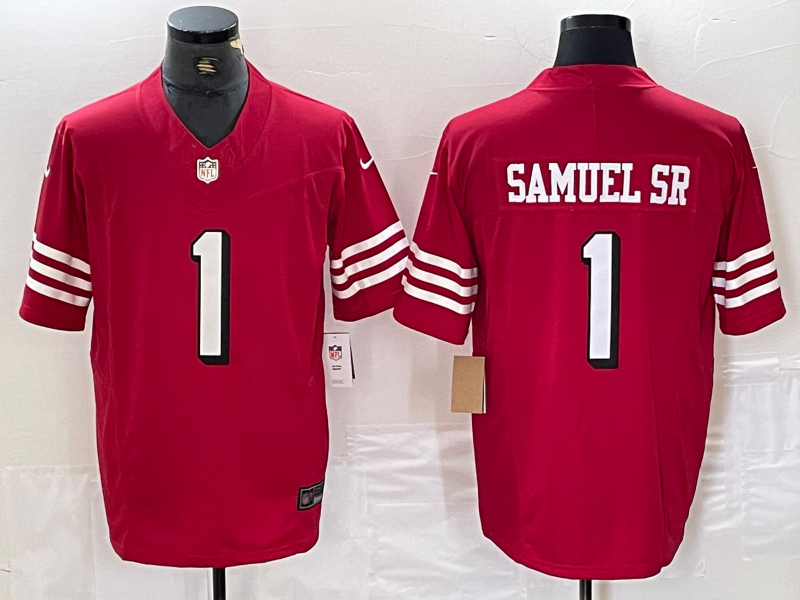 Men's San Francisco 49ers Deebo Samuel Sr #1 Scarlet Alternate Vapor F.U.S.E. Limited Jersey1 football jersey product view 1