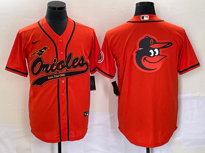 Men's Baltimore Orioles Orange Replica Player Jersey1 Joint Edition baseball jersey product view 1