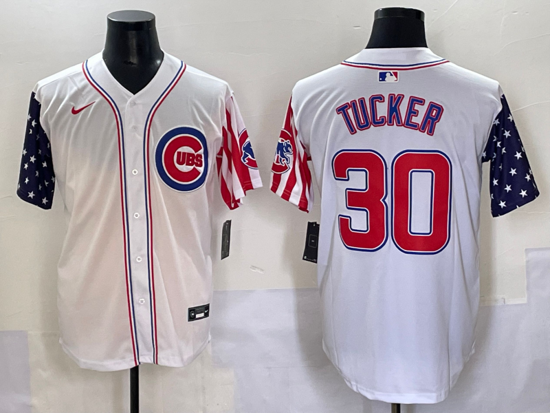 Men's Chicago Cubs Kyle Tucker #30 White Limited Player Jersey baseball jersey product view 1
