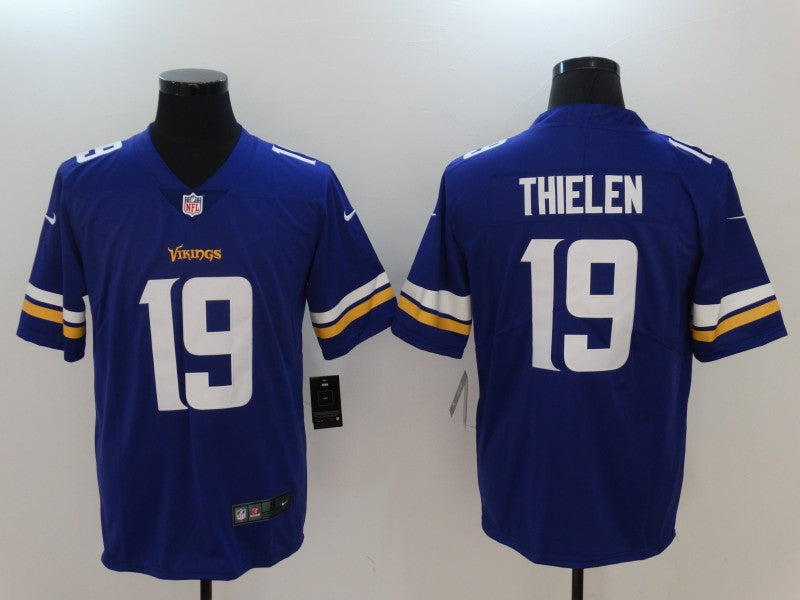 Men's Minnesota Vikings #19 Adam Thielen Purple Jersey1 football jersey product view 1