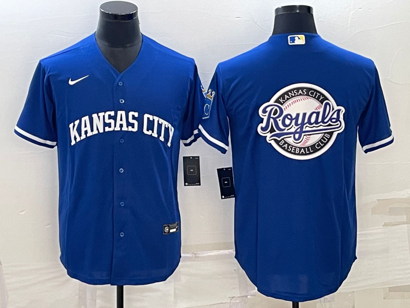 Men's Kansas City Royals Blue Blank Replica Jersey1 baseball jersey product view 1