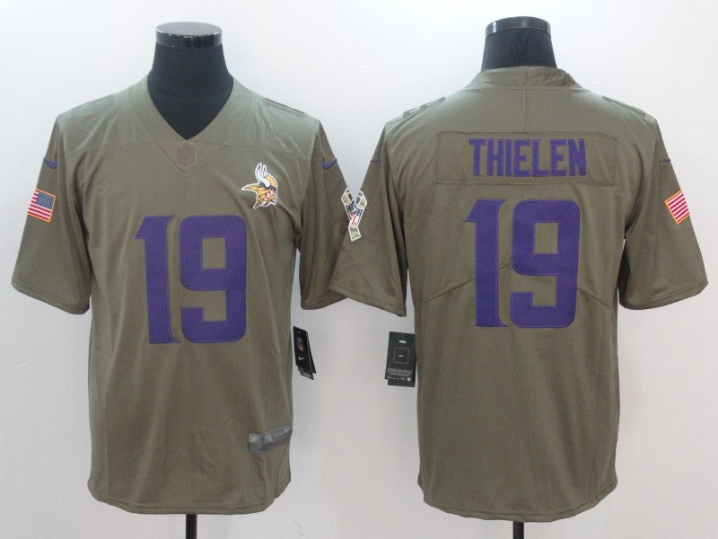 Men's Minnesota Vikings Adam Thielen #19 Brown Game Player Jersey1 football jersey product view 1