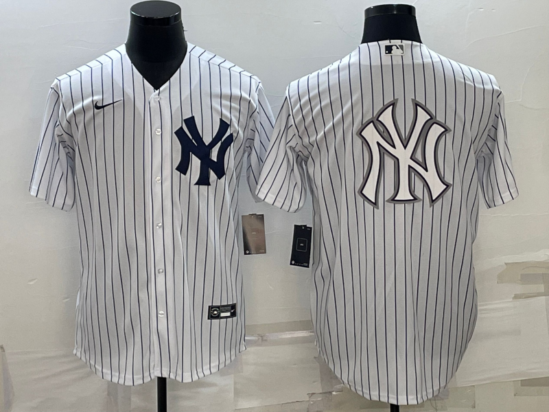 Men's New York Yankees White Home Replica Player Jersey1 baseball jersey product view 1