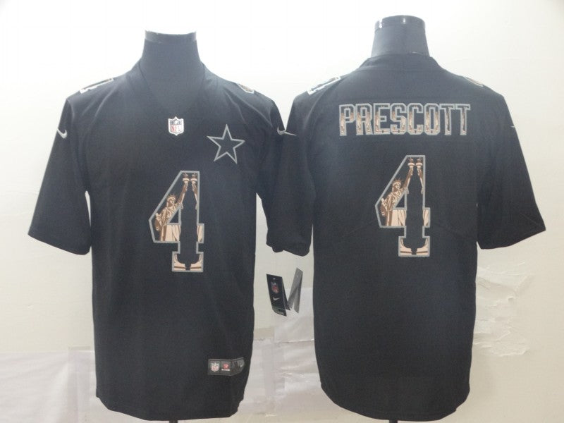 Men's Dallas Cowboys #4 Dak Prescott Black Game Jersey1 football jersey product view 1
