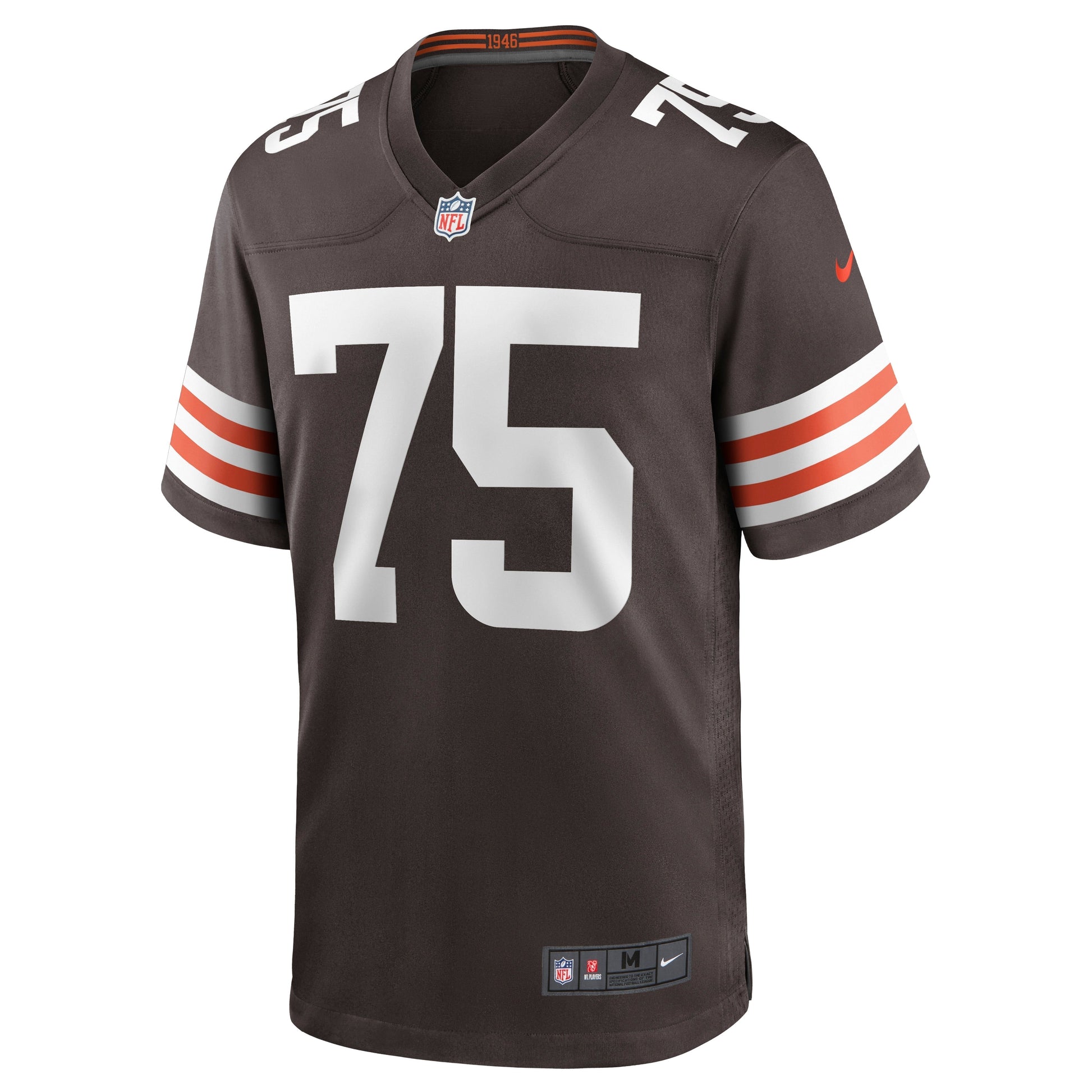 Joel Bitonio Cleveland Browns Nike Game Jersey - Brown football jersey product view 2