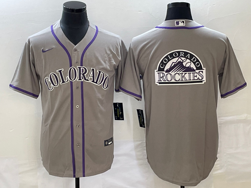 Men's Colorado Rockies Gray Replica Team Jersey1 baseball jersey product view 1