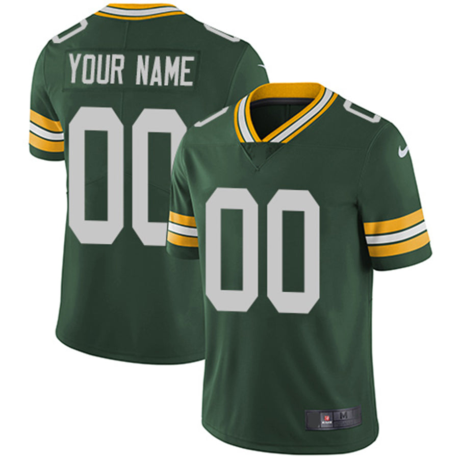 Custom1 Green Bay Packers Green Custom1ized Vapor Untouchable Player Limited Jersey1 Stitched American Football Jerseys football jersey product view 1
