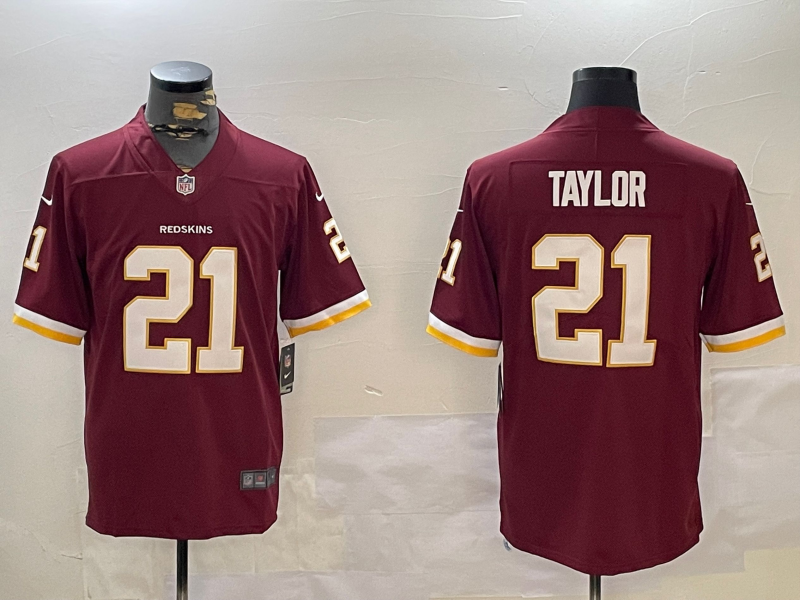 Men's Washington Commanders Sean Taylor #21 Burgundy Team Game Jersey1 football jersey product view 1