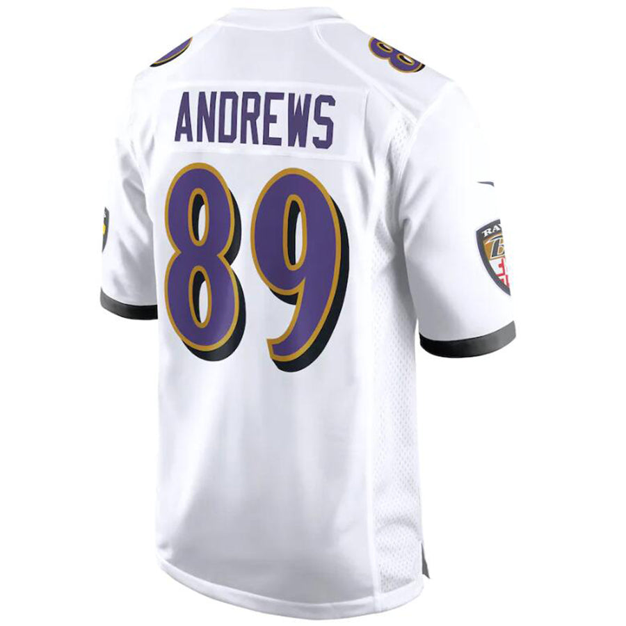 B.Ravens #89 Mark Andrews White Player Game Stitched Football Jerseys football jersey product view 1