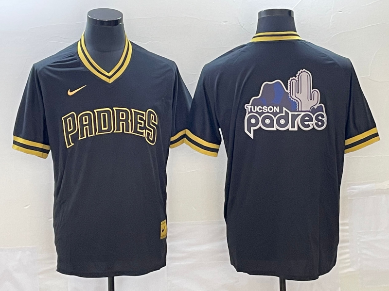 Men's San Diego Padres Black Cooperstown Collection Team Jersey1 baseball jersey product view 1