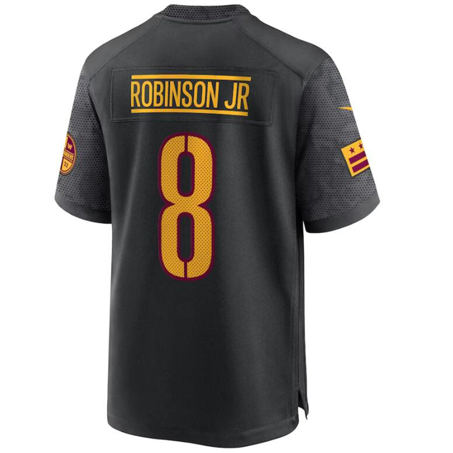W.Commanders #8 Brian Robinson Jr Player Black Home Game Football Jerseys football jersey product view 1
