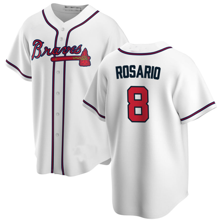 Atlanta Braves#8 Eddie Rosario White Alternate Authentic Player Jersey Stitches Baseball Jerseys baseball jersey product view 1