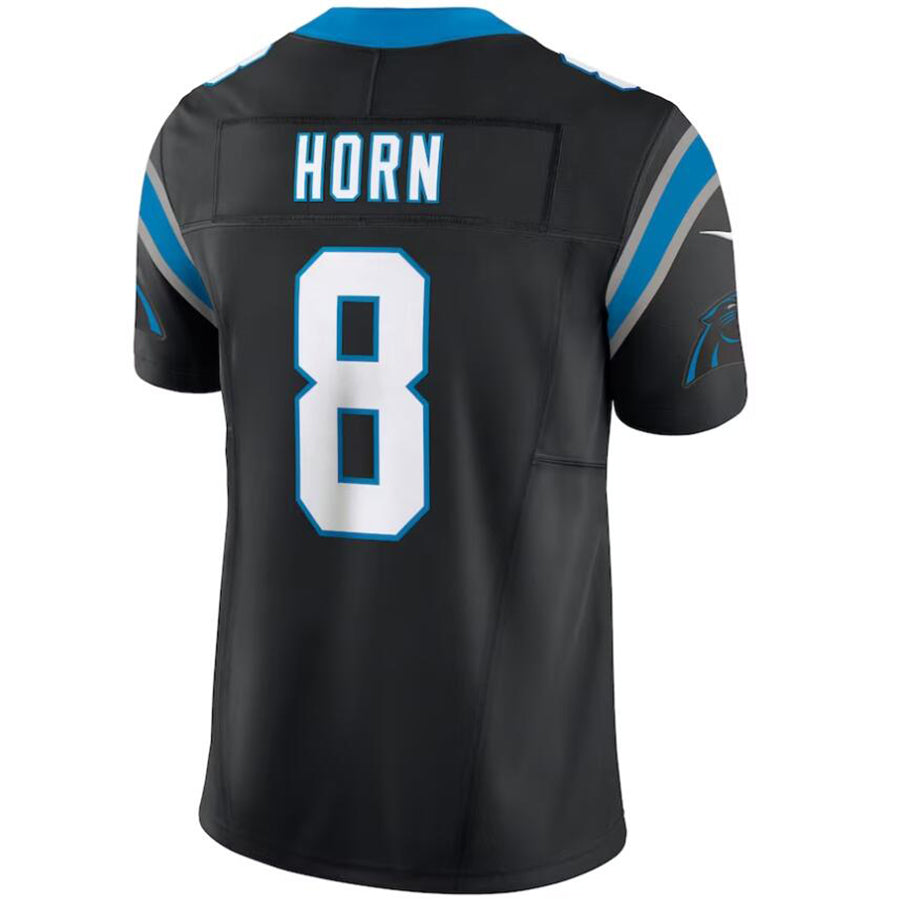 C.Panthers #8 Jaycee Horn Black Vapor F.U.S.E. Limited Player Game Football Jerseys football jersey product view 1