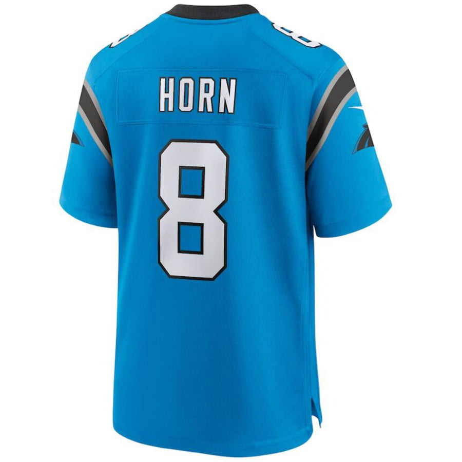 C.Panthers #8 Jaycee Horn Blue Classic Elite Player Football Jerseys football jersey product view 1