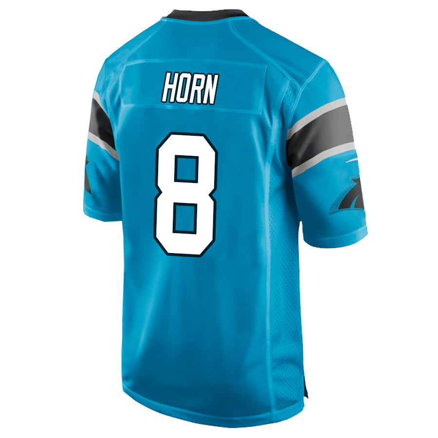 C.Panthers #8 Jaycee Horn Blue Player Game Stitched Football Jerseys football jersey product view 1