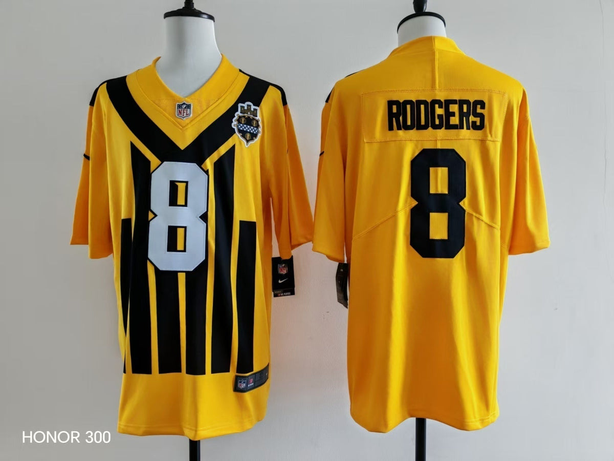 Men's Pittsburgh Steelers Aaron Rodgers Nike Jersey - Retro Yellow-1 football jersey product view 1