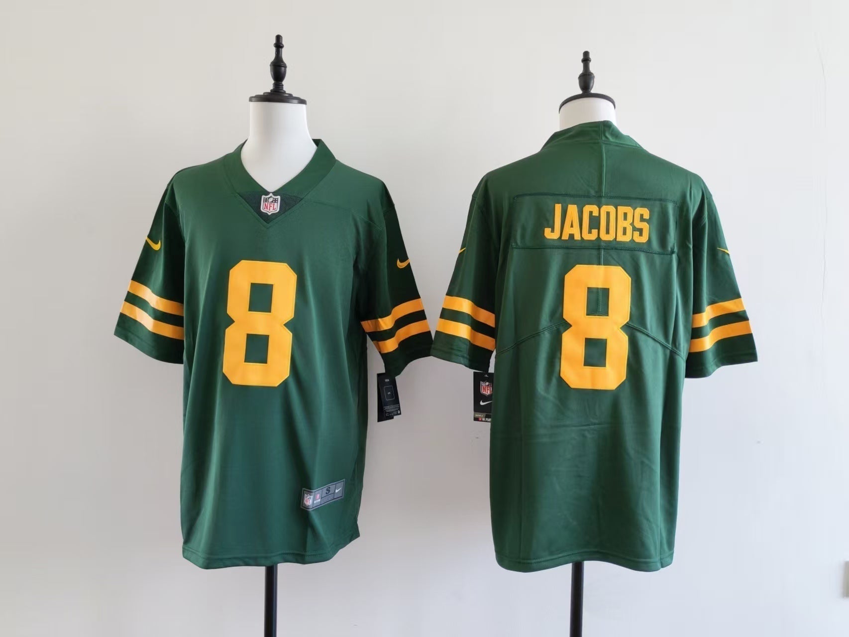 Men's Green Bay Packers Josh Jacobs Nike Jersey football jersey product view 1