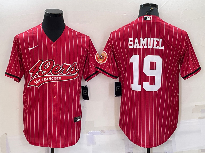 Men's San Francisco 49ers Deebo Samuel #19 Red Player Jersey1 Joint Edition football jersey product view 1