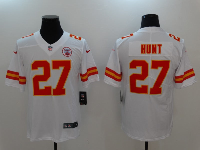 Men's Kansas City Chiefs Karim Hunt #27 White Game Jersey1 football jersey product view 1