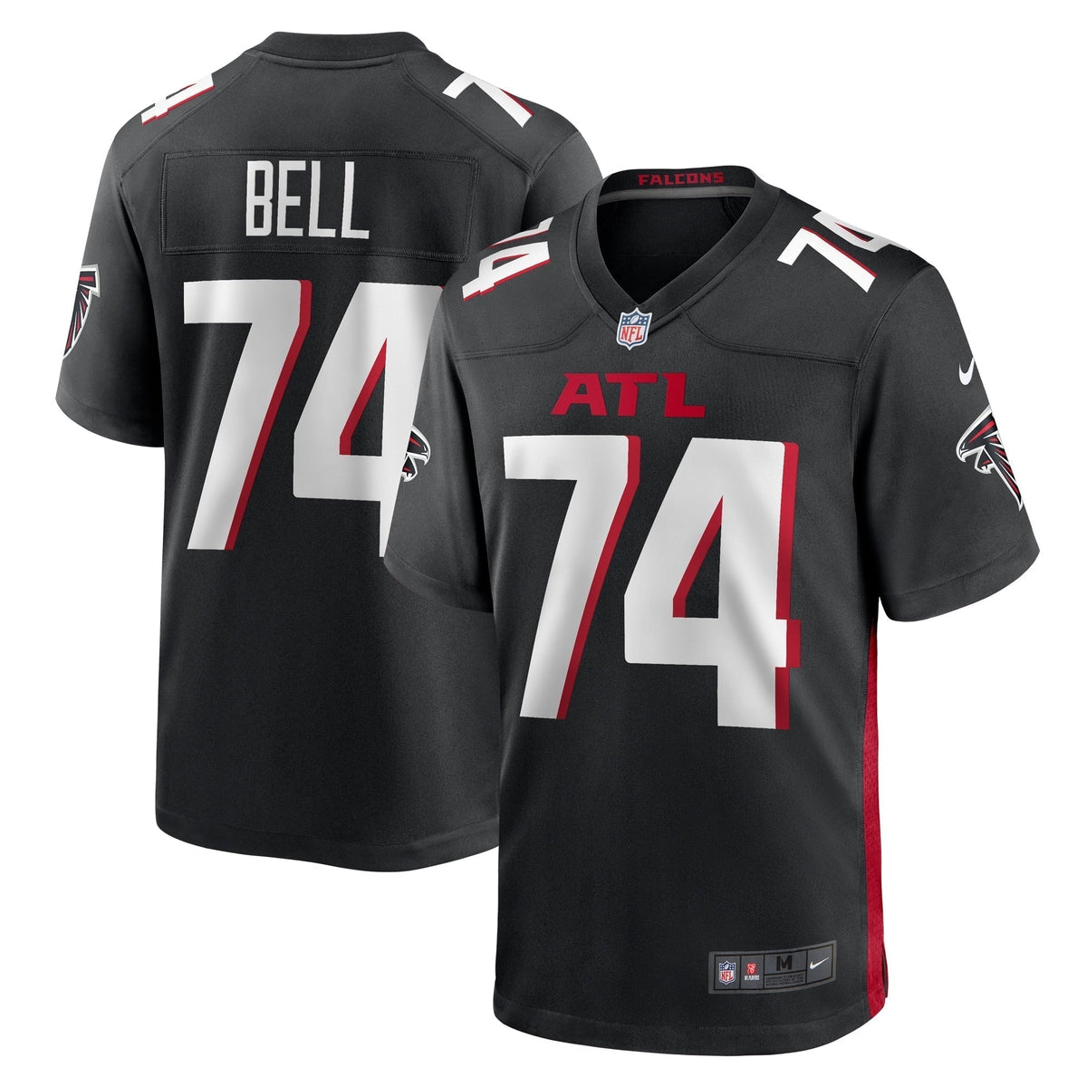 Travis Bell Atlanta Falcons Nike Team Game Jersey - Black football jersey product view 1
