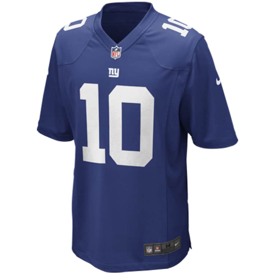 Mens New York Giants Eli Manning Nike Royal Blue Game Jersey football jersey product view 2