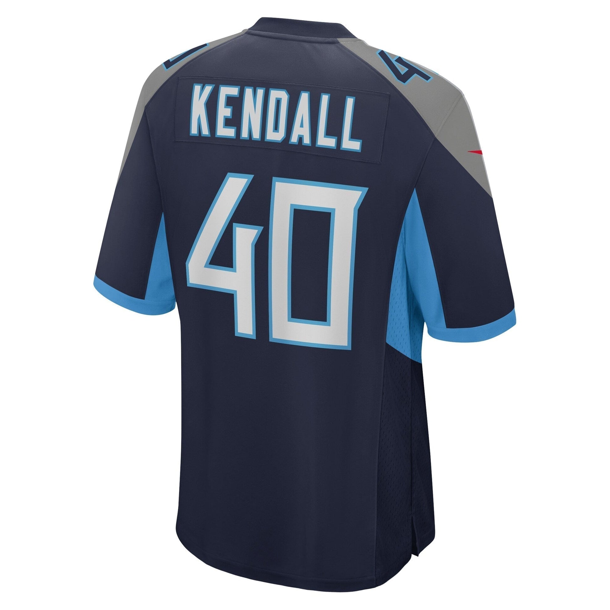Anthony Kendall Tennessee Titans Nike Team Game Jersey - Navy football jersey product view 3
