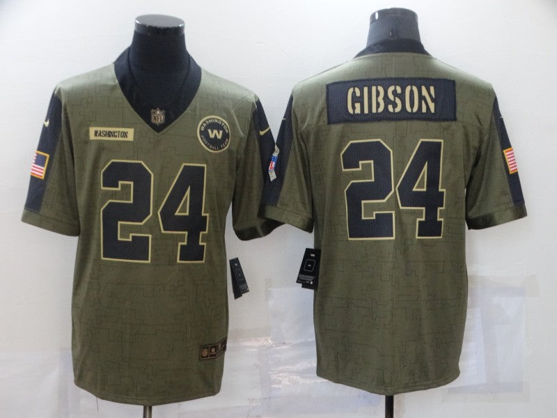 Men's Washington Commanders Antonio Gibson #24 Brown Game Jersey1 football jersey product view 1