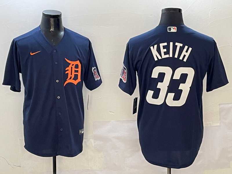 Men's Detroit Tigers Colt Keith #33 Navy Limited Player Jersey baseball jersey product view 1