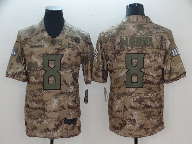 Men's Tennessee Titans Marcus Mariota #8 Camouflage Game Jersey1 football jersey product view 1
