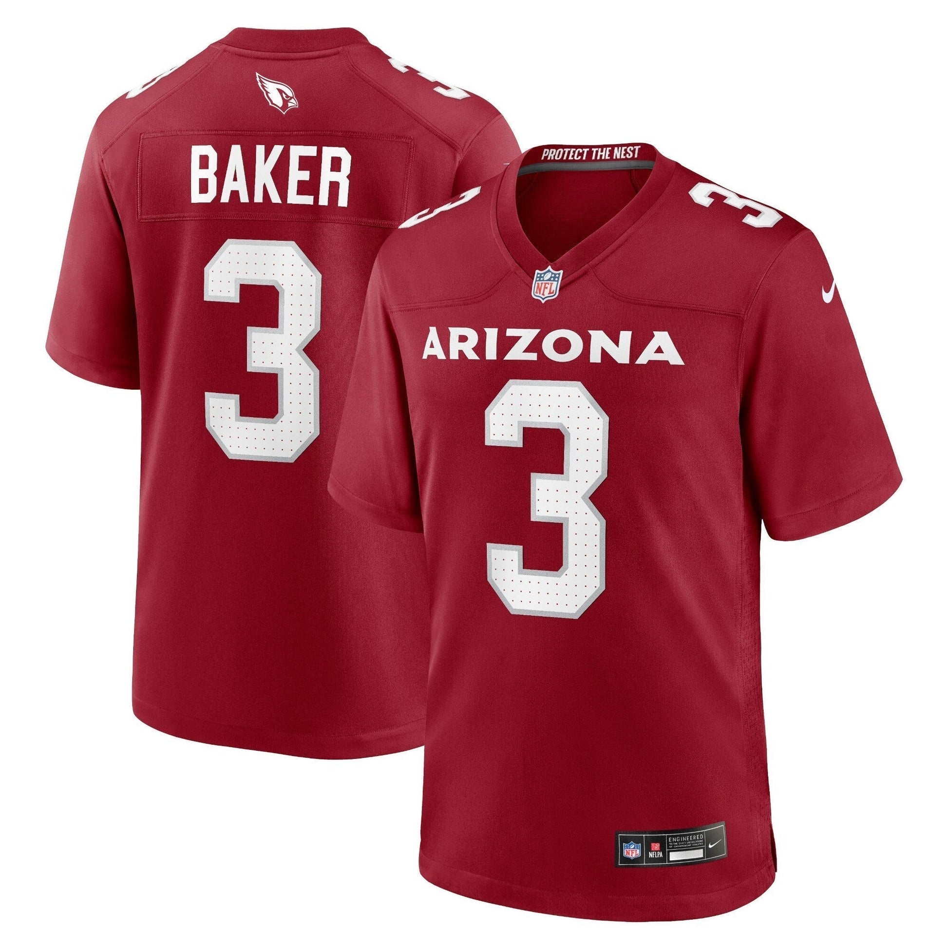 Budda Baker Arizona Cardinals Nike Game Jersey - Cardinal football jersey product view 1