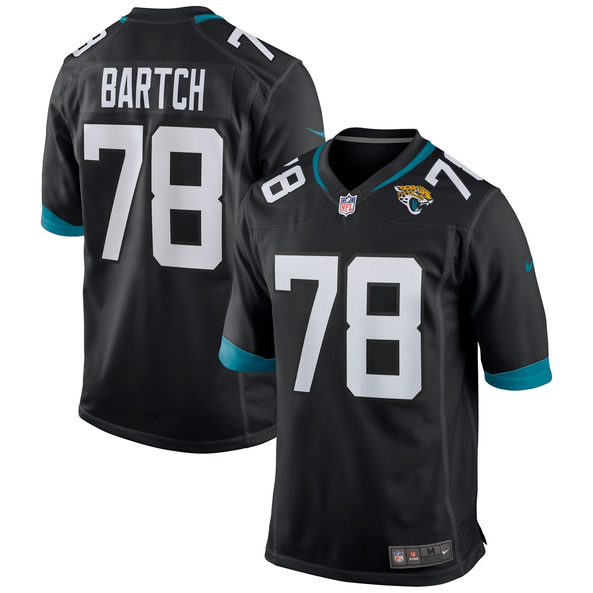 Ben Bartch Jacksonville Jaguars Nike Game Jersey - Black football jersey product view 1