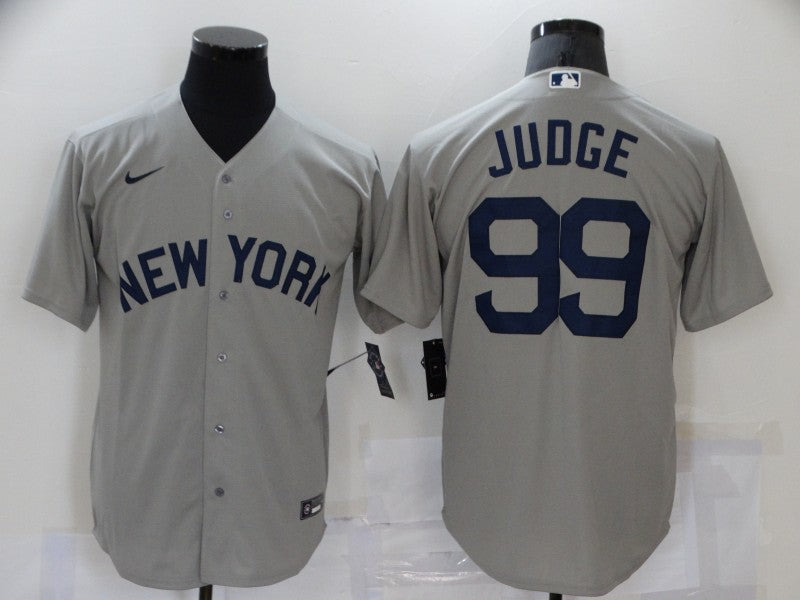 Men's New York Yankees Aaron Judge #99 Gray Replica Player Jersey1 baseball jersey product view 1