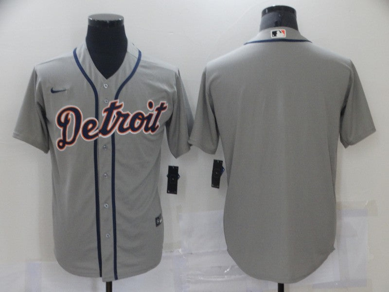 Men's Detroit Tigers Gray Blank Replica Jersey baseball jersey product view 1