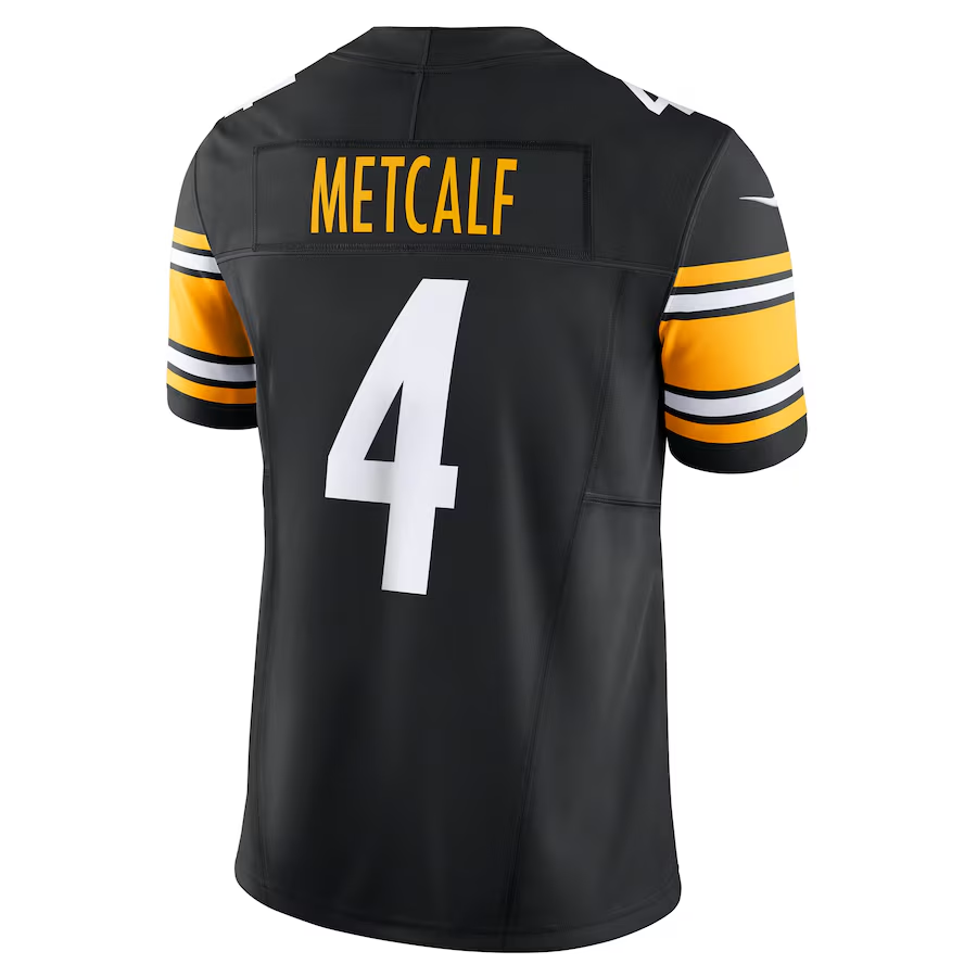 Men's Nike DK Metcalf Black Pittsburgh Steelers Team Vapor F.U.S.E. Limited Jersey football jersey product view 2