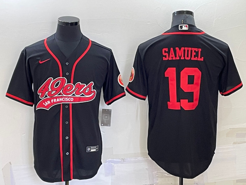 Men's San Francisco 49ers Deebo Samuel #19 Black Game Jersey1 Joint Edition football jersey product view 1