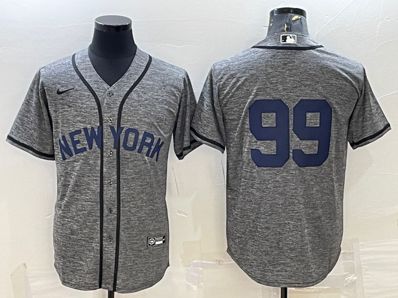 Men's New York Yankees Aaron Judge #99 Gray Replica Game Name Jersey1 baseball jersey product view 1