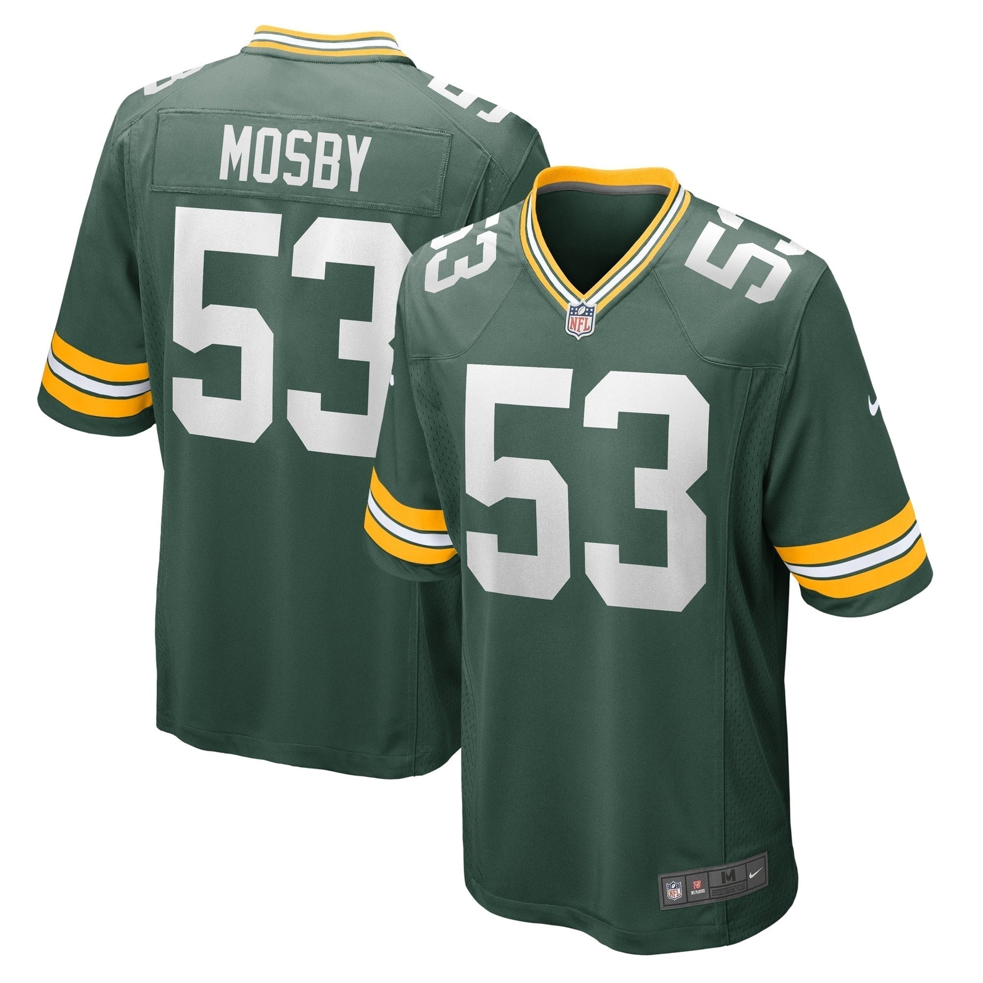 Arron Mosby Green Bay Packers Nike Team Game Jersey - Green football jersey product view 1