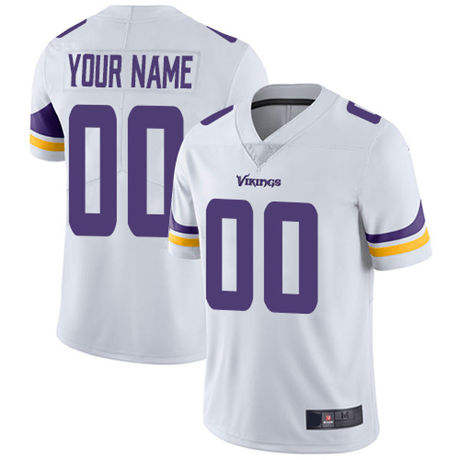 Custom1 Minnesota Vikings Road White Vapor Untouchable Limited Jersey1 Stitched Jerseys American Football Jerseys football jersey product view 1