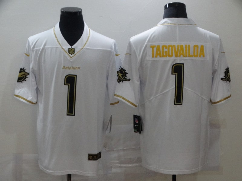 Men's Miami Dolphins Tua Tagovailoa #1 White Game Player Jersey1 football jersey product view 1