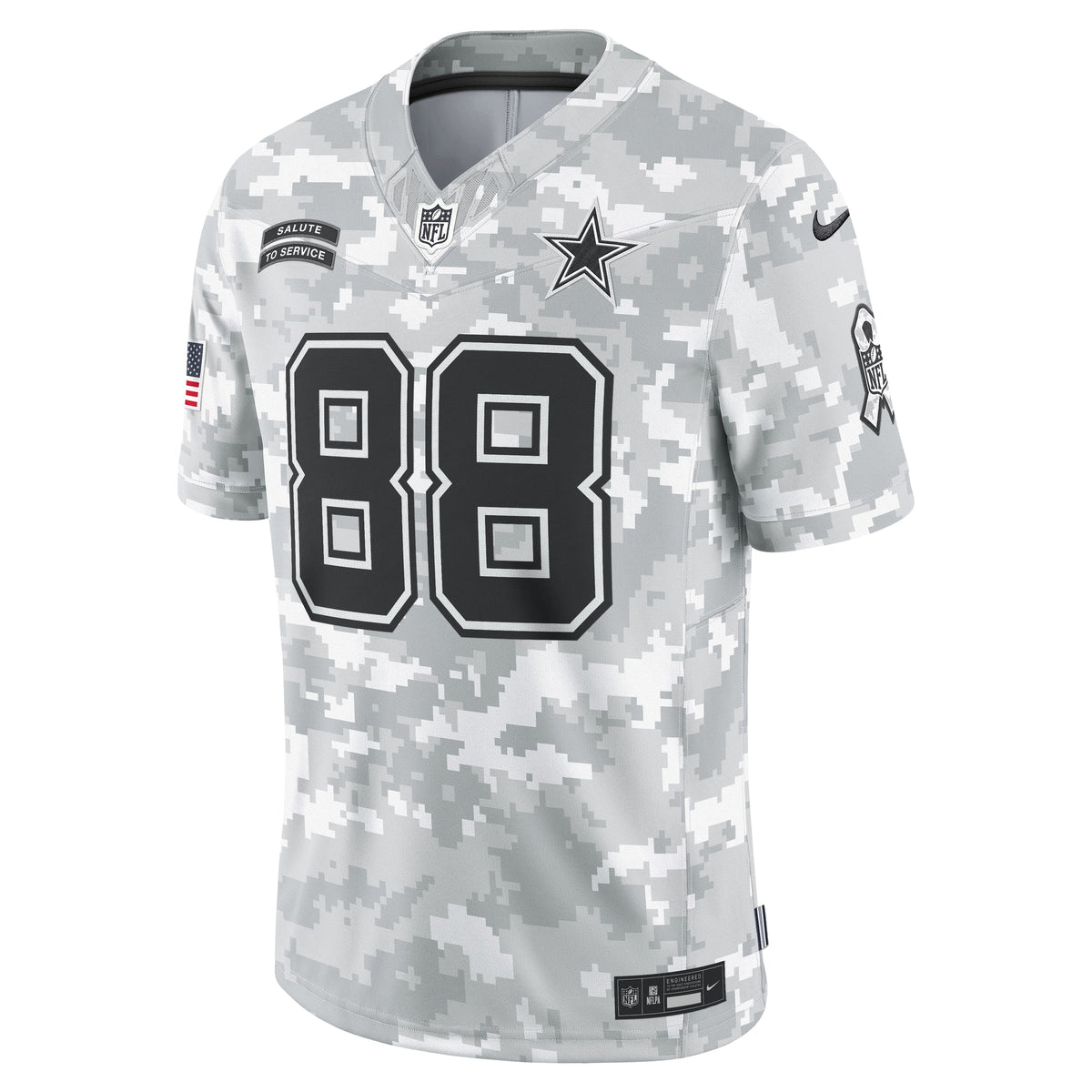 CeeDee Lamb Dallas Cowboys Nike 2024 Salute to Service Limited Jersey - Arctic Camo football jersey product view 2