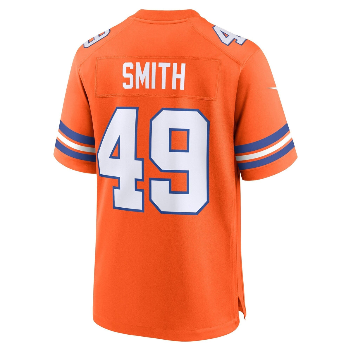 Dennis Smith Denver Broncos Nike Mile High Collection 1977 Throwback Retired Game Jersey - Orange football jersey product view 3