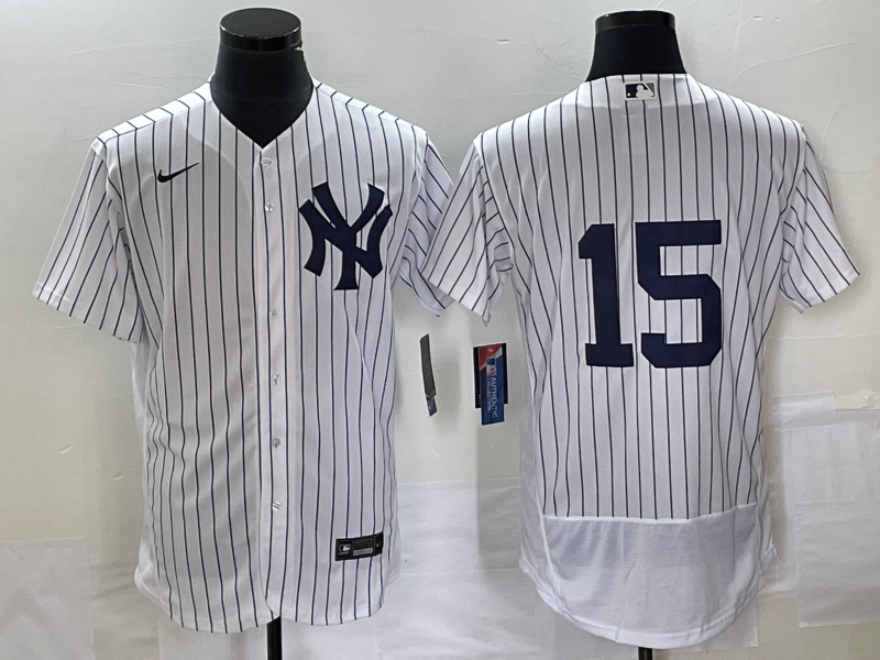 Men's New York Yankees Thurman Munson #15 White Replica Player Name Jersey1 baseball jersey product view 1