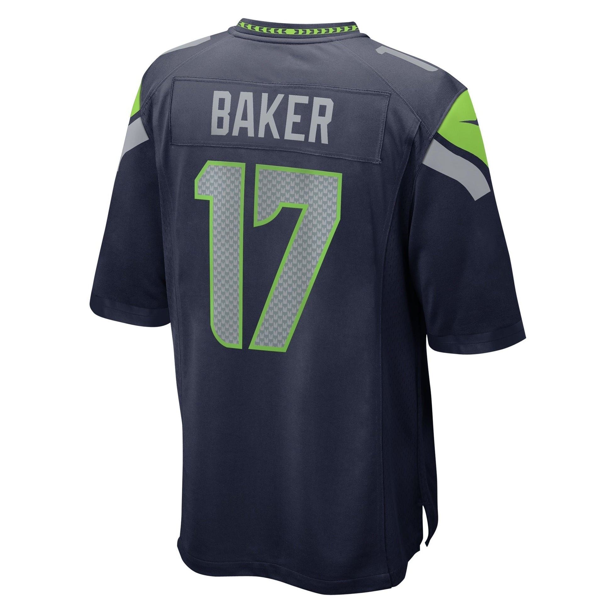 Jerome Baker Seattle Seahawks Nike Game Jersey - College Navy football jersey product view 3