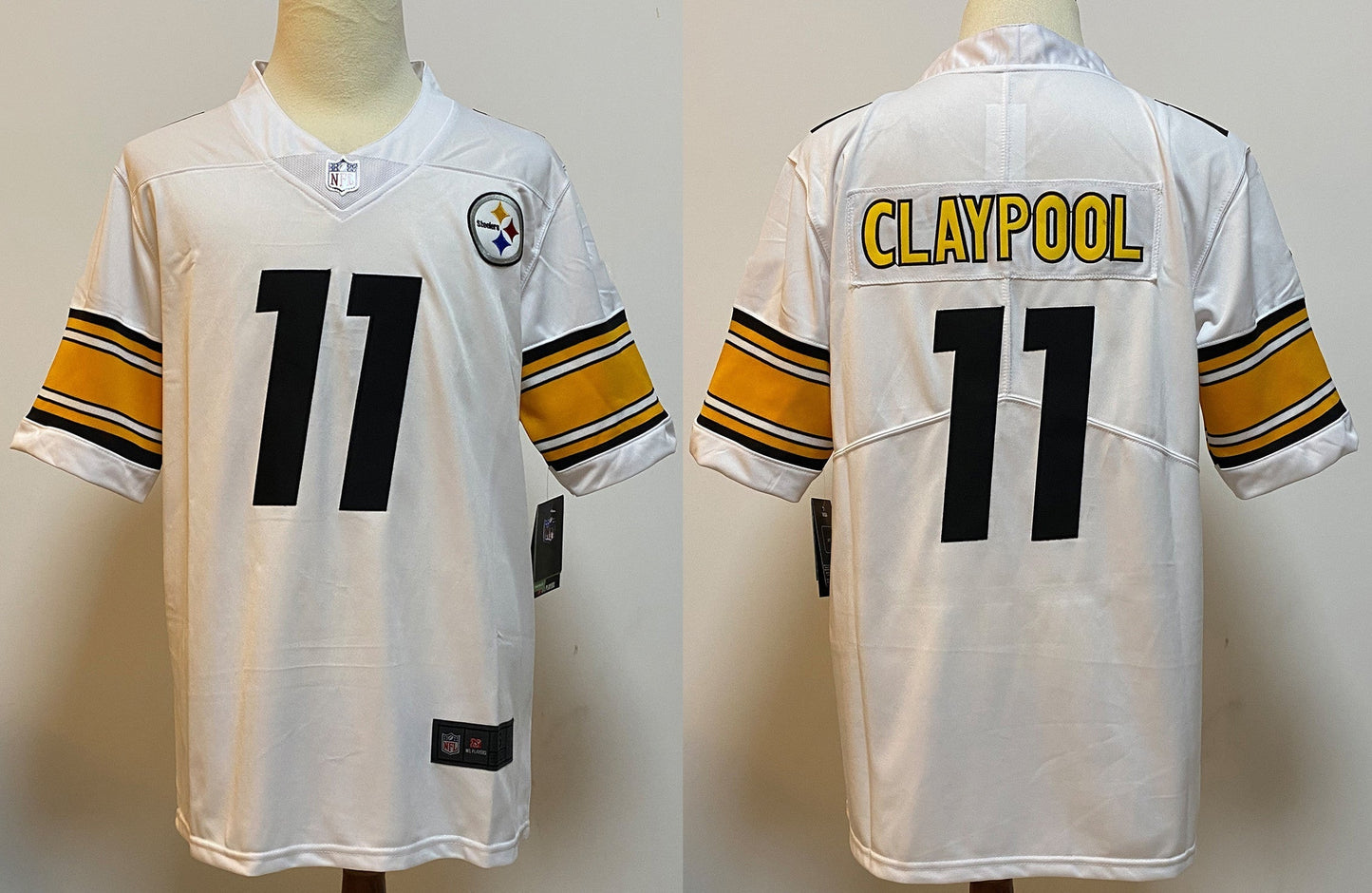 Men's Pittsburgh Steelers Chase Claypool #11 White Player Game Jersey1 football jersey product view 1