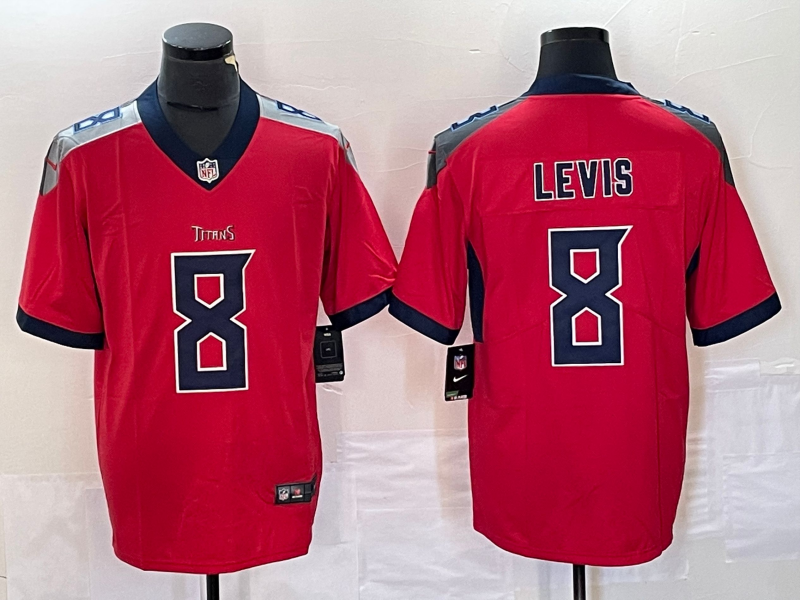 Men's Tennessee Titans Will Levis #8 Red Inverted Legend Jersey1 football jersey product view 1
