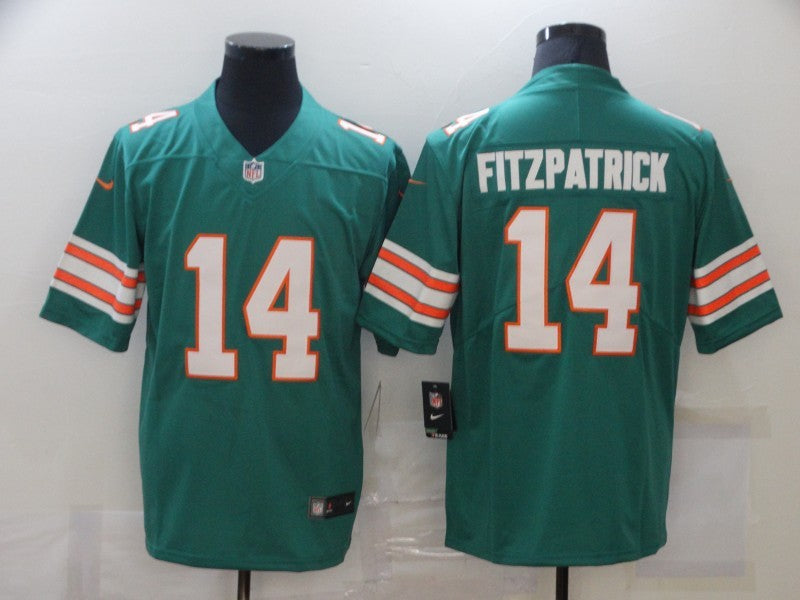 Men's Miami Dolphins Ryan Fitzpatrick #14 Green Game Player Jersey1 football jersey product view 1