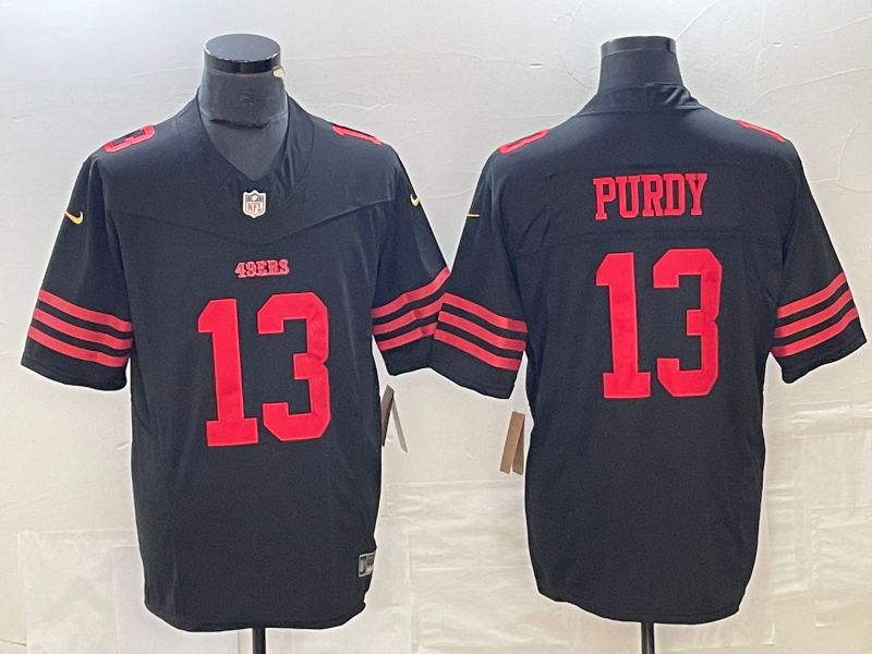 Men's San Francisco 49ers Brock Purdy #13 Black Game Jersey1 football jersey product view 1