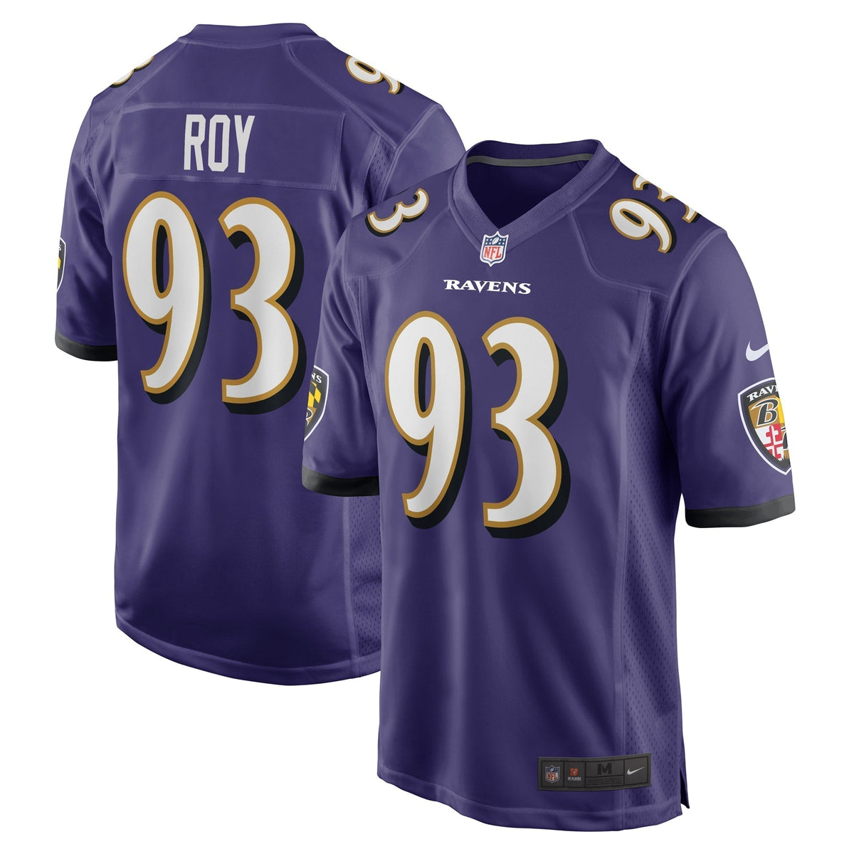 Bravvion Roy Baltimore Ravens Nike Game Jersey - Purple football jersey product view 1
